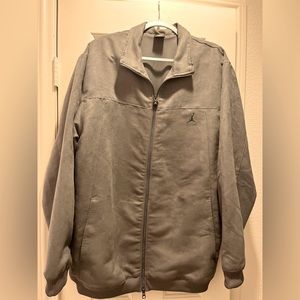 JORDAN REAL SUEDE GRAY JACKET GREAT CONDITION
